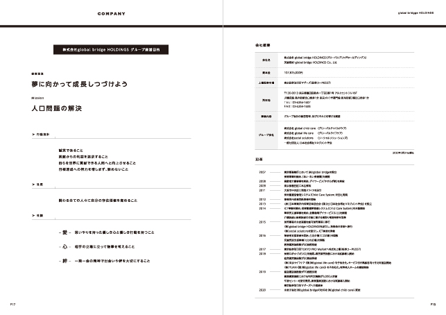 保育・デイサービス・社会福祉事業関連企業、会社案内制作実績