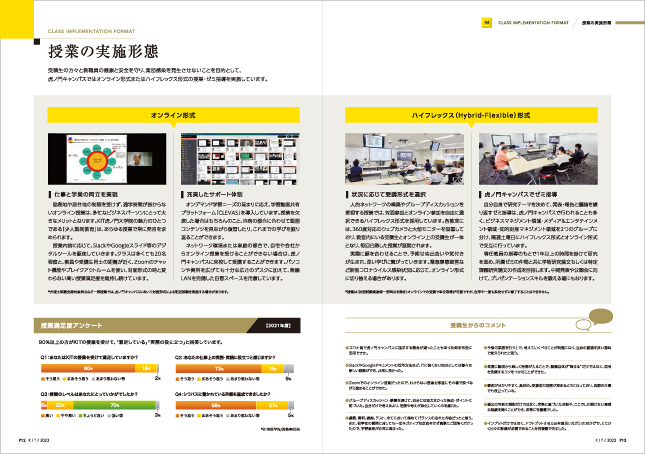 大学院案内／パンフレットデザイン制作事例12-13p